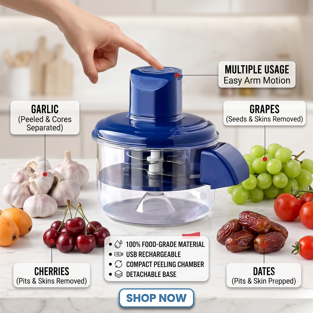 Automatic Garlic Peeler – Peel Garlic in 10 Seconds, USB Rechargeable & Cordless