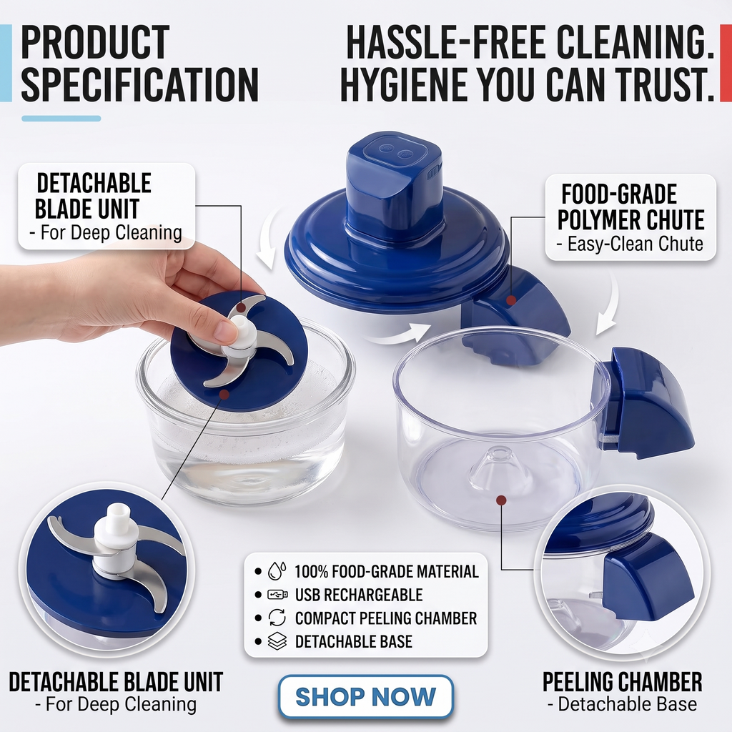 Automatic Garlic Peeler – Peel Garlic in 10 Seconds, USB Rechargeable & Cordless