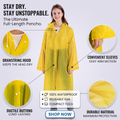 Waterproof Hooded Raincoat – Universal Fit for the Whole Family | Yellow, 1 Pc