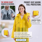 Waterproof Hooded Raincoat – Universal Fit for the Whole Family | Yellow, 1 Pc