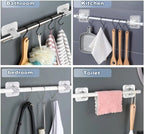 Self Adhesive Curtain Rod Holder Without Drill-(packof4)